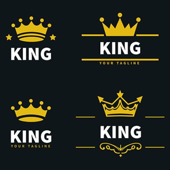 Set Yellow Black Logo King Your Crown