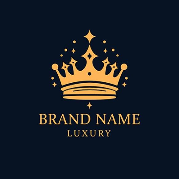 Vector Modern Crown Luxury Logo Royal King Queen Logo (1)