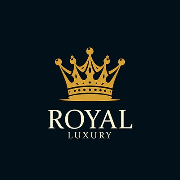 Vector Modern Crown Luxury Logo Royal King Queen Logo