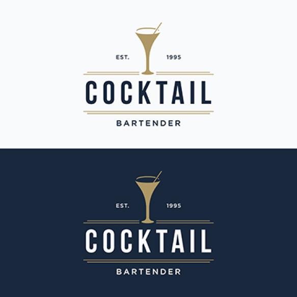 Premium Quality Cocktail Alcohol Drink Logo Design With Vintage Style Logo Bar Restaurant Pub Busine