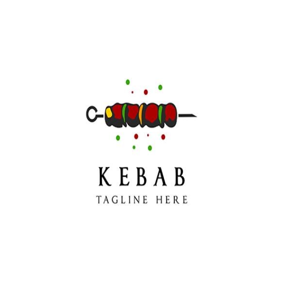 Shish Kebab Logo Design Meat Skewer With Vegetable Vector Design Grilled Meat Skewers Logotype