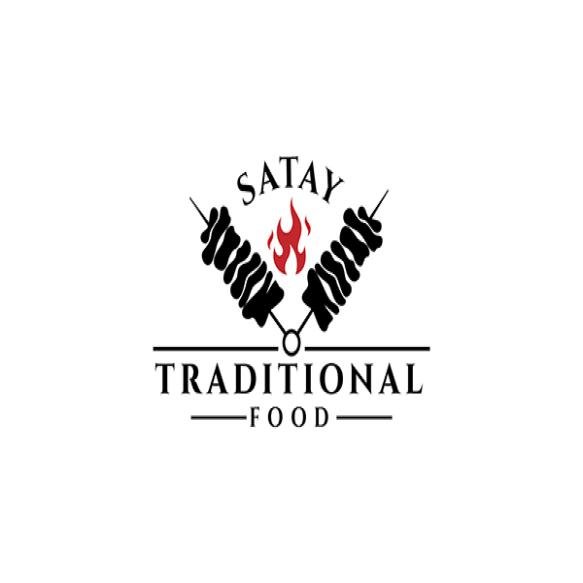 Traditional Food Satay Template Logo Design Vector (1)