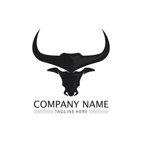 Abstract Shield Bull Logo Horn Badges Logo Icon (1)