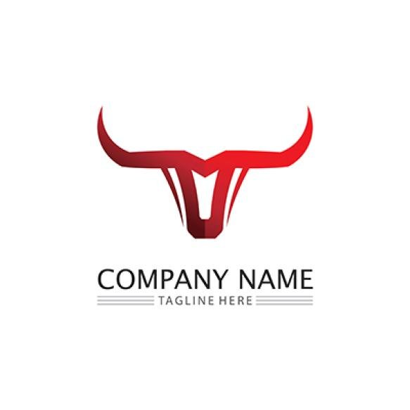 Abstract Shield Bull Logo Horn Badges Logo Icon