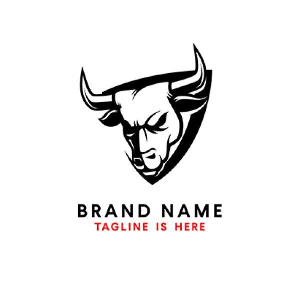 Angry Bull Head Logo