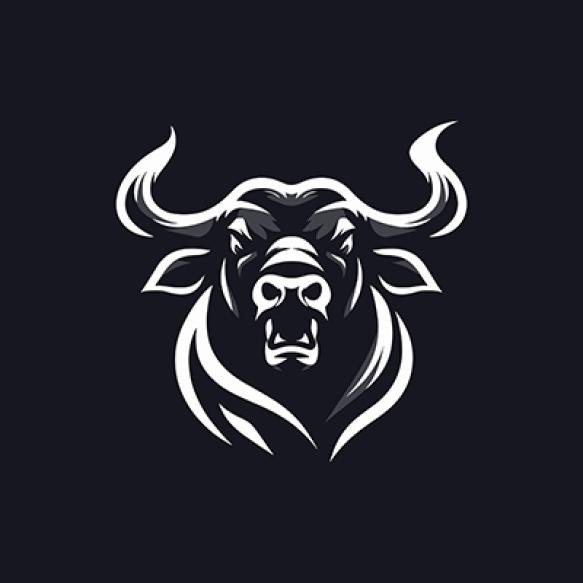 Angry Bull Logo Minimalistic Bull Logo