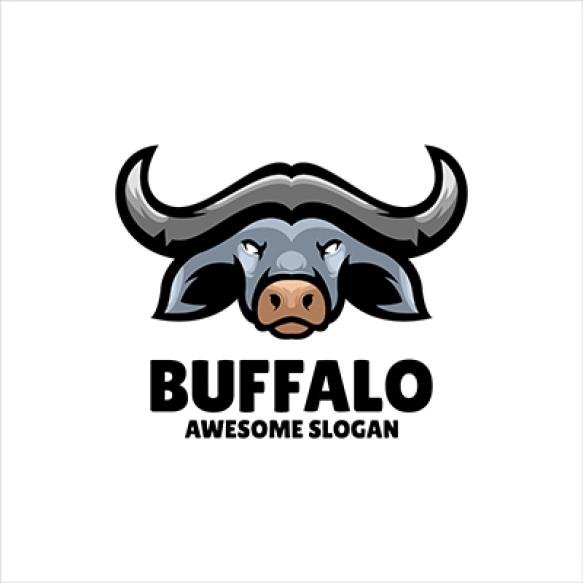 Buffalo Mascot Illustration Logo Design