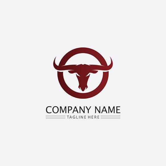 Bull Buffalo Head Cow Animal Mascot Logo Design Vector Sport Horn Buffalo Animal Mammals Head Logo W