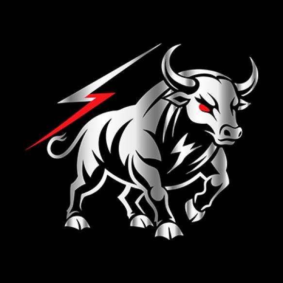 Bull Head Vector Logo Template Black Background Your Sport Team Corporate Identity