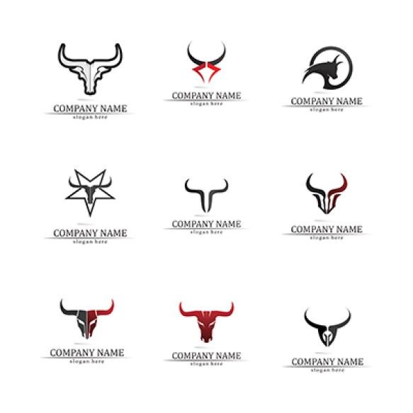 Bull Horn Logo Symbol Template Icons App