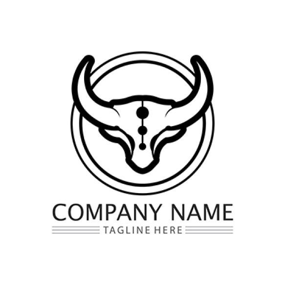 Bull Logo Symbols Vector Template Icons App