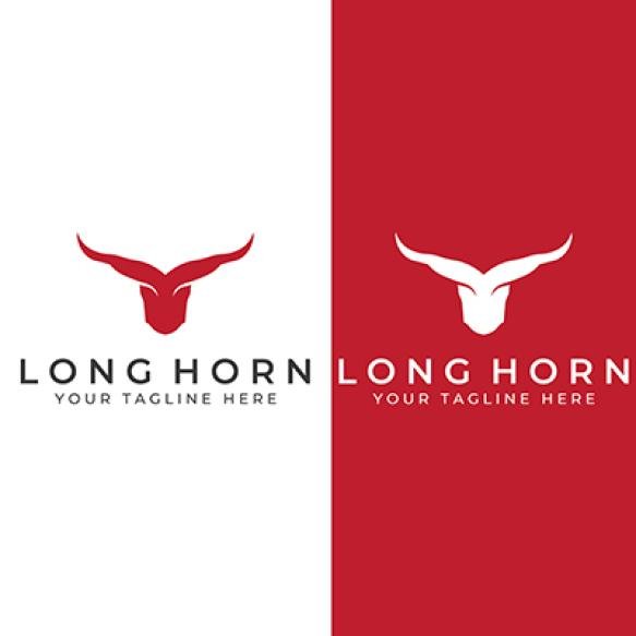 Bull S Head Horn Logo Using Vector Illustration Template Design Concept