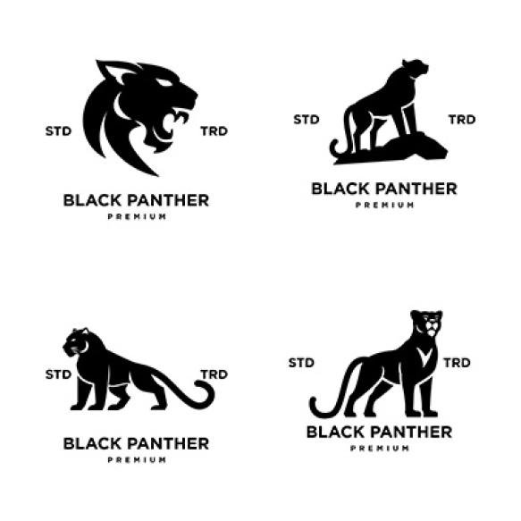 Black Phanter Icon Logo Design Vector Illustration