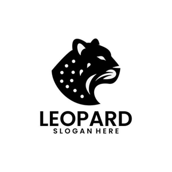 Black White Logo Leopard