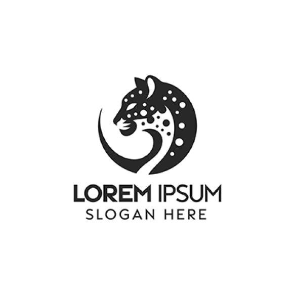 Elegant Monochrome Spotted Leopard Logo Design Brand Identity