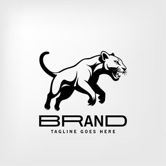 Free Vector Tiger Silhouette Design Logo