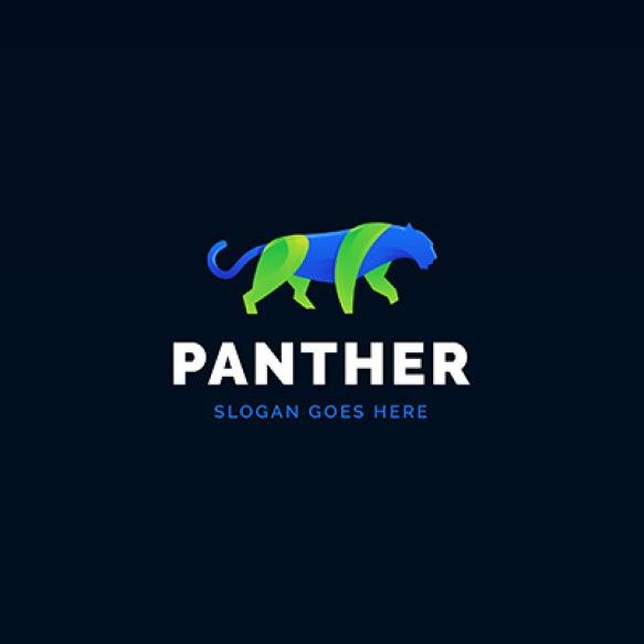 Gradient Colored Panther Logo Template (1)
