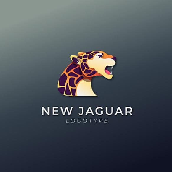 Gradient Jaguar Logo Design