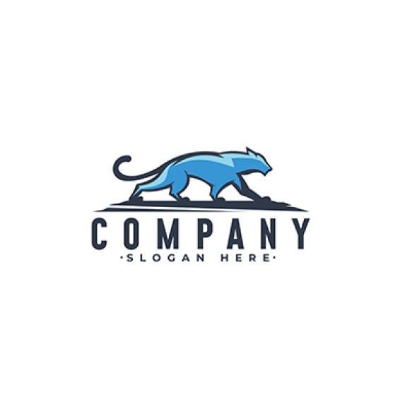 Jaguar Simple Shape Logo Design Illustration