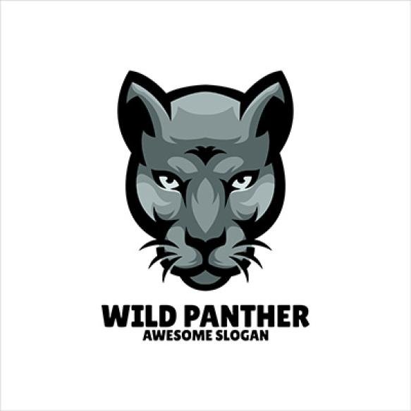 Panther Head Mascot Illustration Logo Design