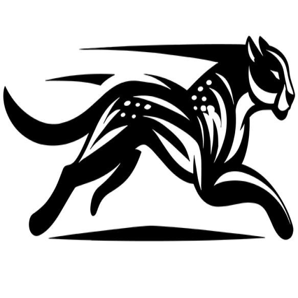Vector Wild Cheetah Running Illustration