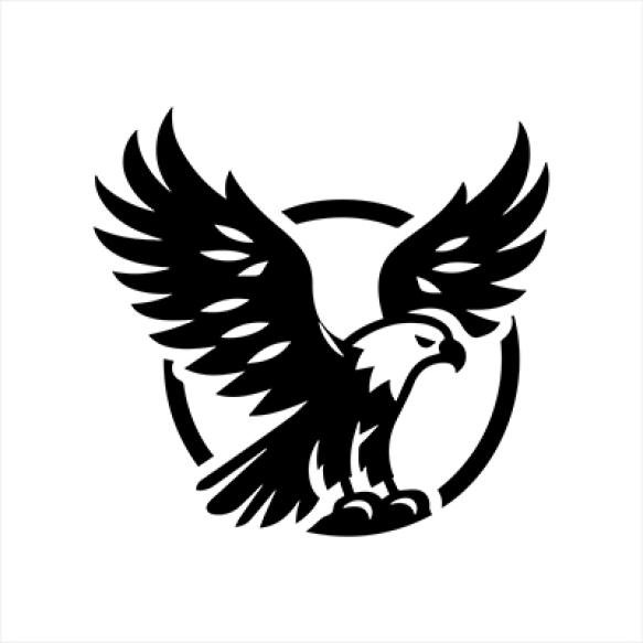 Bald Eagle Silhouettes Isolated White This Vector Illustration Can Be Used As Print Tshirt