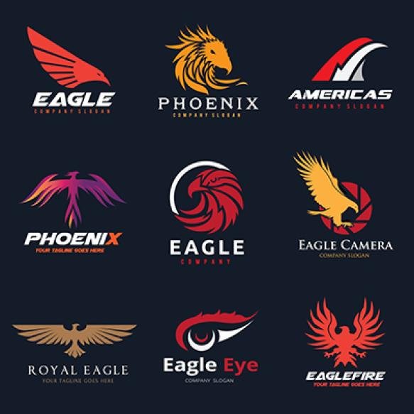 Bird Eagle Phoenix Logo Set