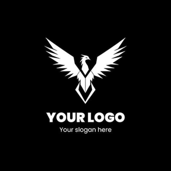 Black White Logo With Wings Logo Your Logo