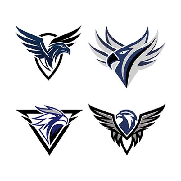 Collection Eagle Birds Logo With Wings
