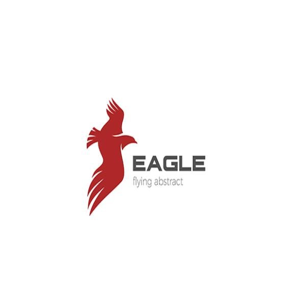 Eagle Flying Logo Abstract Design Falcon Hawk Wings Logotype