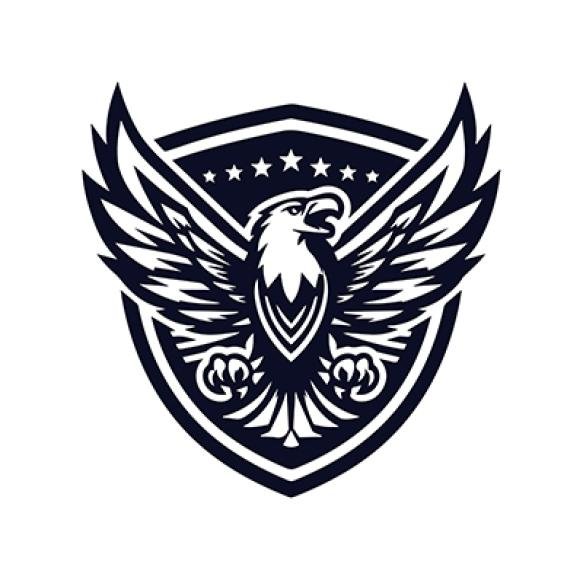 Eagle Logo Design With Shield Vector Illustration Eps 10