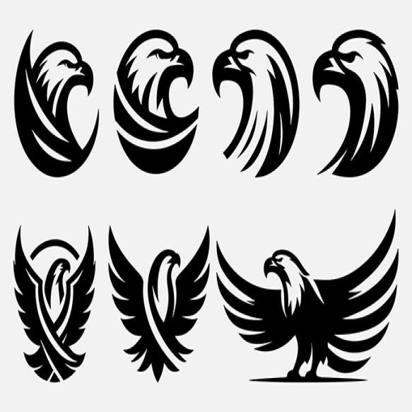 Eagle Vector Art Illustration Silhouette Collection (1)