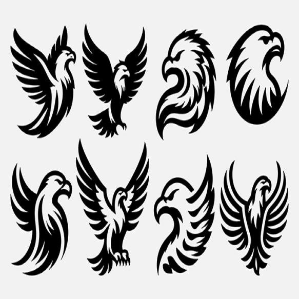 Eagle Vector Art Illustration Silhouette Collection