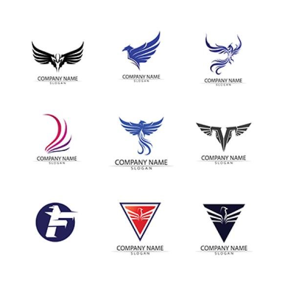 Falcon Eagle Bird Logo Template Vector Icon