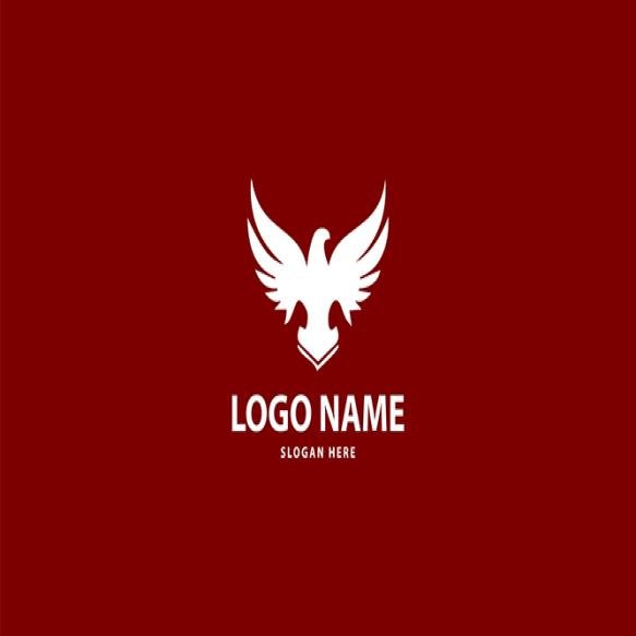 Red Poster With Dove Logo It
