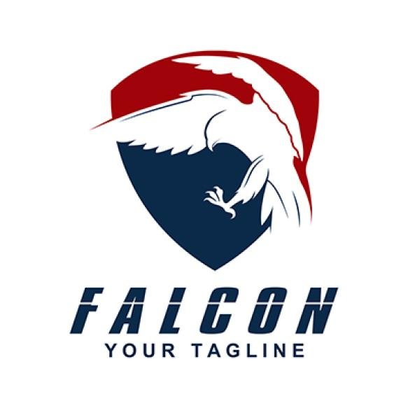 Simple Falcon Vector Logo Design Logo Suitable Sport Team Media Company Secure Agency