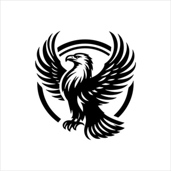 Sleek Modern Eagle Bird Silhouette Vector Design