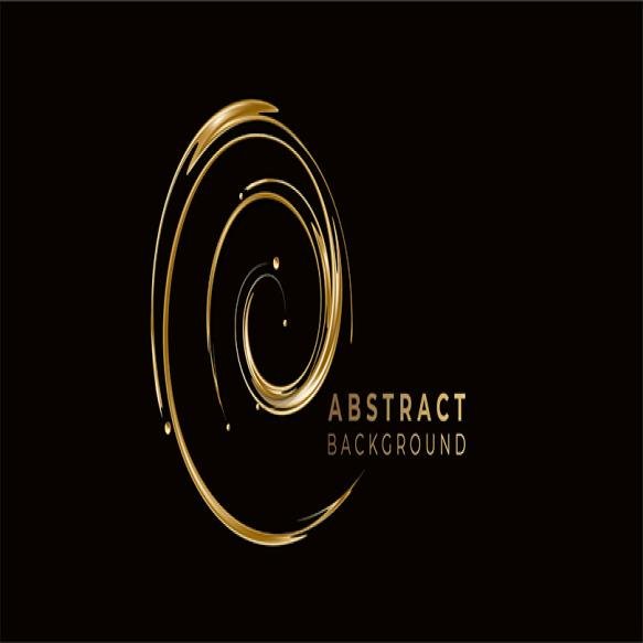 Abstract Golden Glowing Shiny Circle Lines Effect Vector Background Use Modern Design Cover Poster T