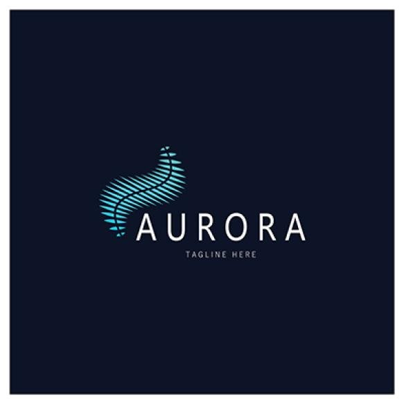 Aurora Logo Design Icon Illustration Vector Template