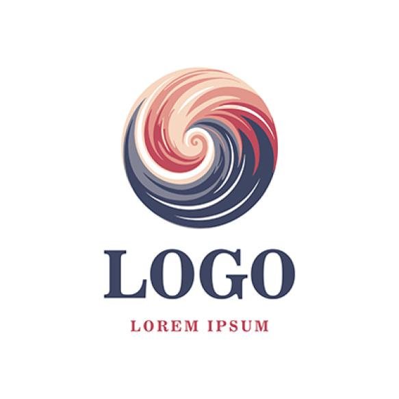 Colorful Logo With Circle Words Logo Blue Red