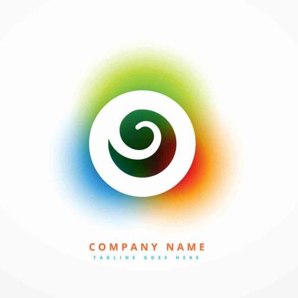 Logo With Colorful Swirl