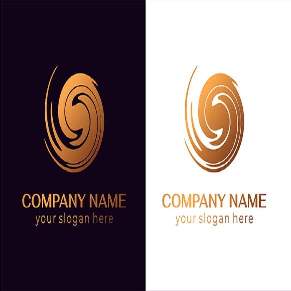 Round Spiral Logo Swirling Elegant Waves Fabric Template Creating Unique Luxury Design Logo Fashion (1)