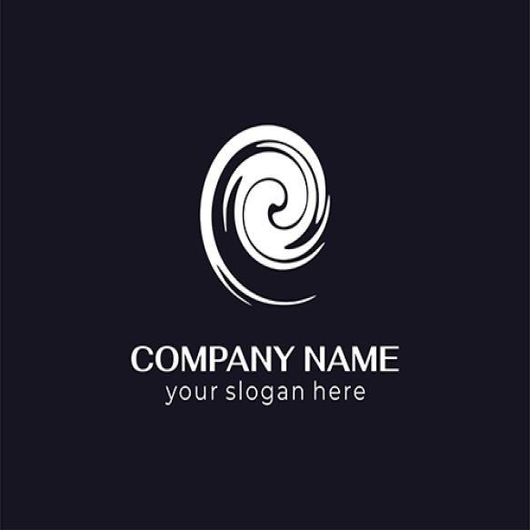 Round Spiral Logo Swirling Elegant Waves Fabric Template Creating Unique Luxury Design Logo Fashion (3)
