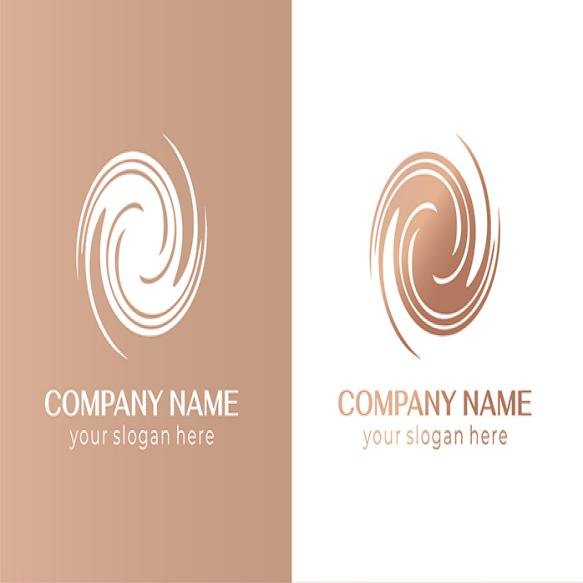 Round Spiral Logo Swirling Elegant Waves Fabric Template Creating Unique Luxury Design Logo Fashion (4)