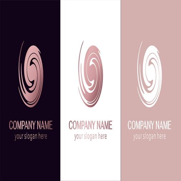 Round Spiral Logo Swirling Elegant Waves Fabric Template Creating Unique Luxury Design Logo Fashion (5)