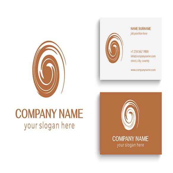 Round Spiral Logo Swirling Elegant Waves Fabric Template Creating Unique Luxury Design Logo Fashion (6)