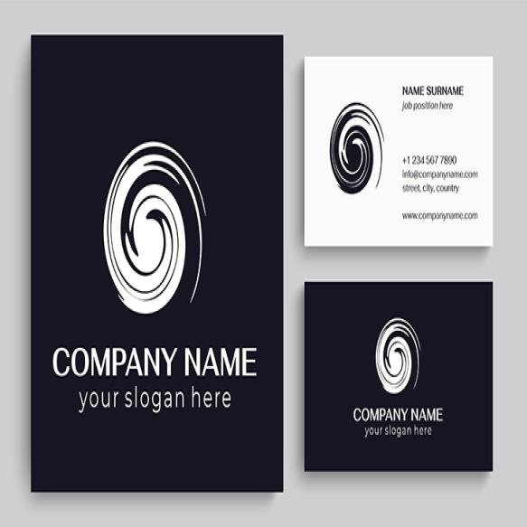 Round Spiral Logo Swirling Elegant Waves Fabric Template Creating Unique Luxury Design Logo Fashion (7)