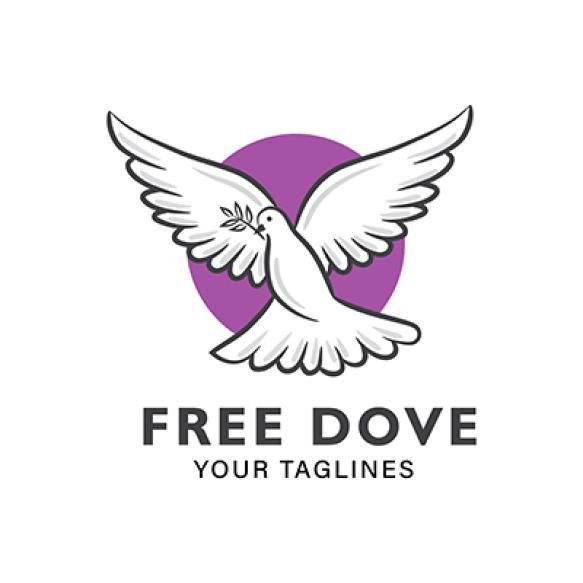 Abstract Flying White Dove Vector
