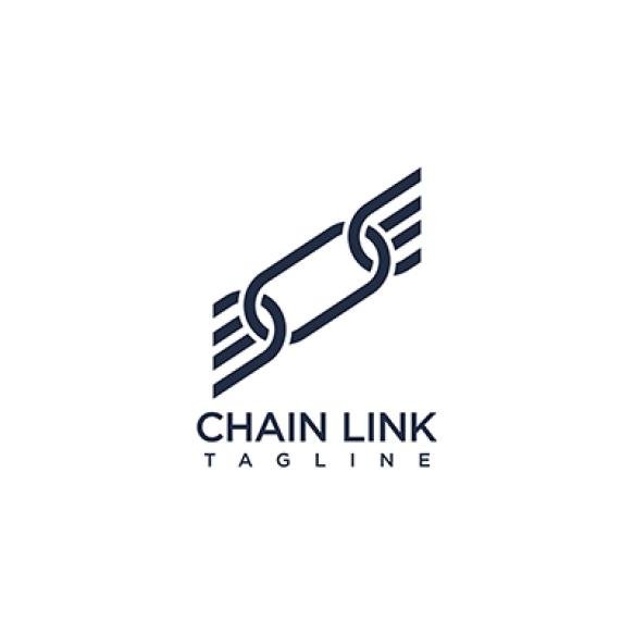 Chain Logo Design Vector With Modern Unique Style