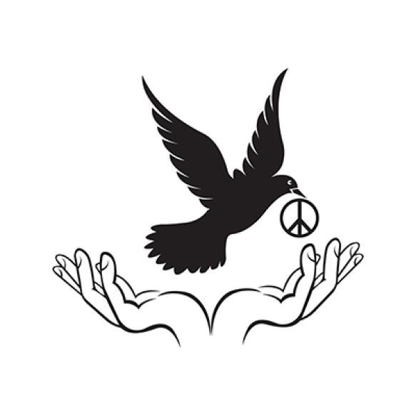 Peace Symbol Icon Vector Friendship Illustration Design Template